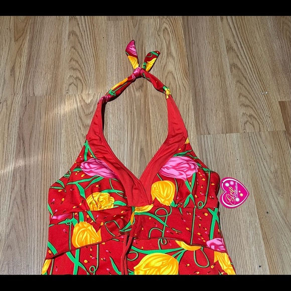 GRIP COLLECTION woman’s one pice Floral halter swimsuit - Picture 8 of 14